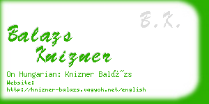 balazs knizner business card